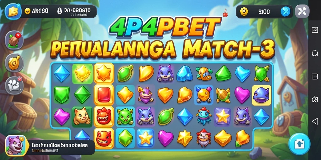 Gameplay menarik dari 4P4PBET dalam aksi Match-3.