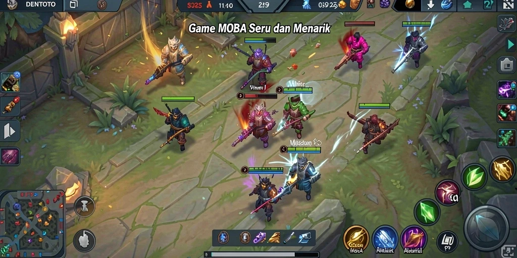 Tampilan gameplay DENTOTO yang penuh strategi dan aksi seru.
