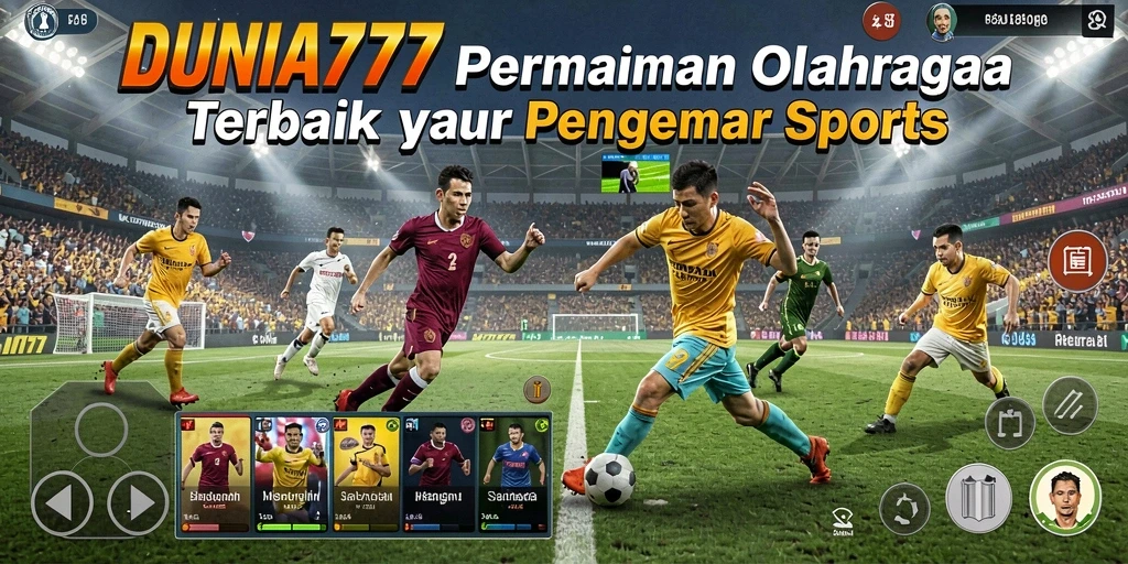 Screenshot DUNIA777 dengan tampilan gameplay olahraga yang mendebarkan.