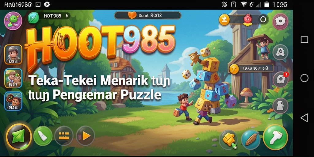 Tangkapan layar HOT985 menampilkan gameplay teka-teki yang menantang dan seru.