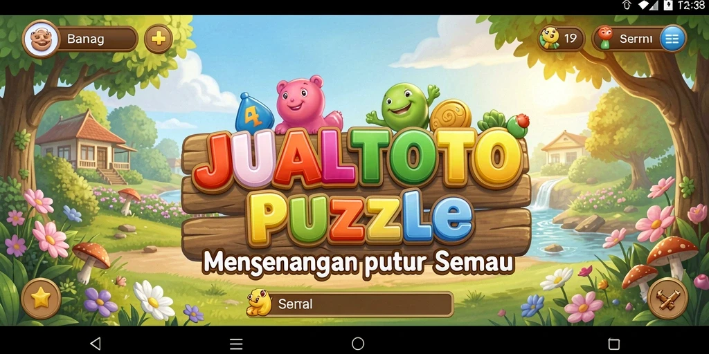 Tampilan gameplay JUALTOTO dengan tantangan Puzzle yang seru.