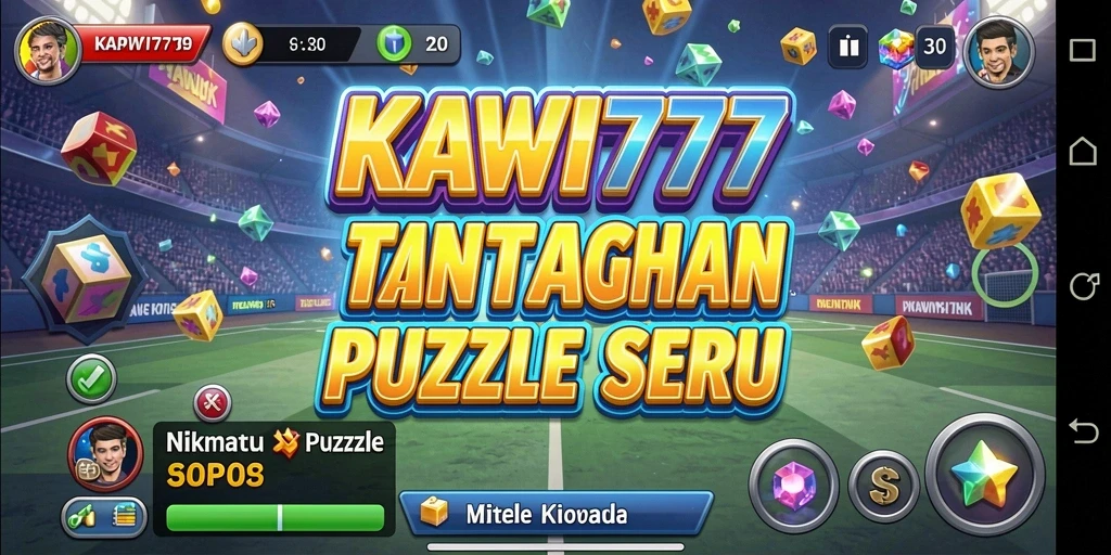 Screenshot gameplay KAWI777 dengan teka-teki menantang yang harus diselesaikan.