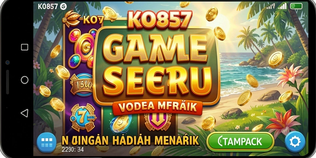 Screenshot dari gameplay KO857 yang menampilkan keseruan slot.