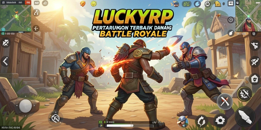 Screenshot menampilkan aksi mendebarkan dalam gameplay Battle Royale LUCKYRP.