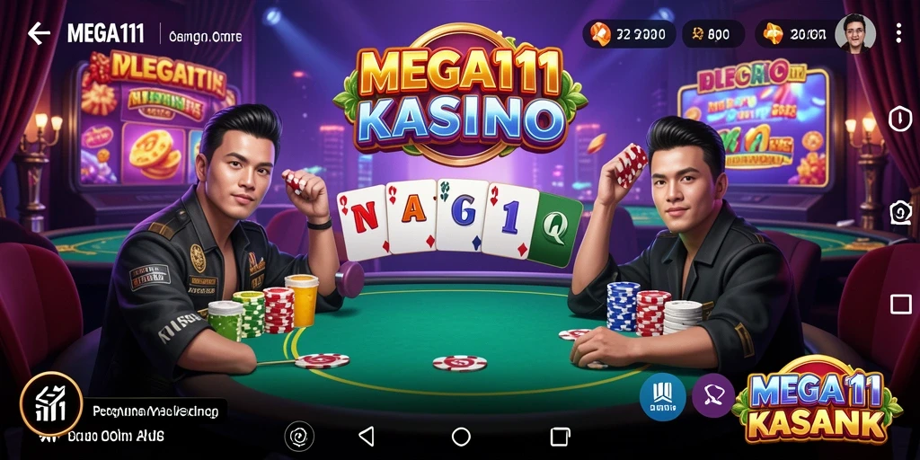Tampilan antarmuka permainan Kasino yang menarik di MEGA111.