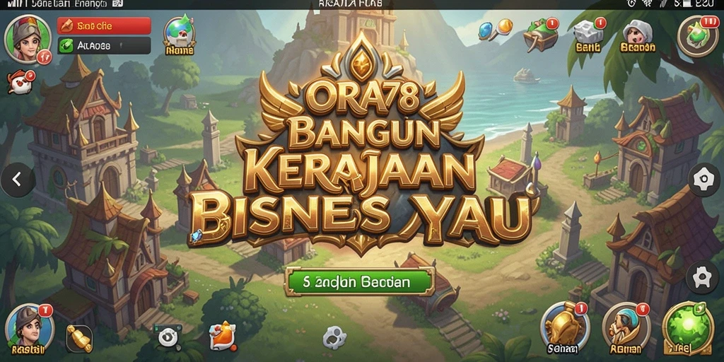 Tampilan gameplay ORA78 yang menampilkan keseruan membangun kerajaan bisnis.