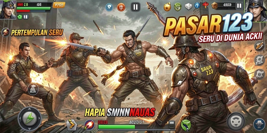 Screenshot menampilkan aksi seru dari gameplay PASAR123.