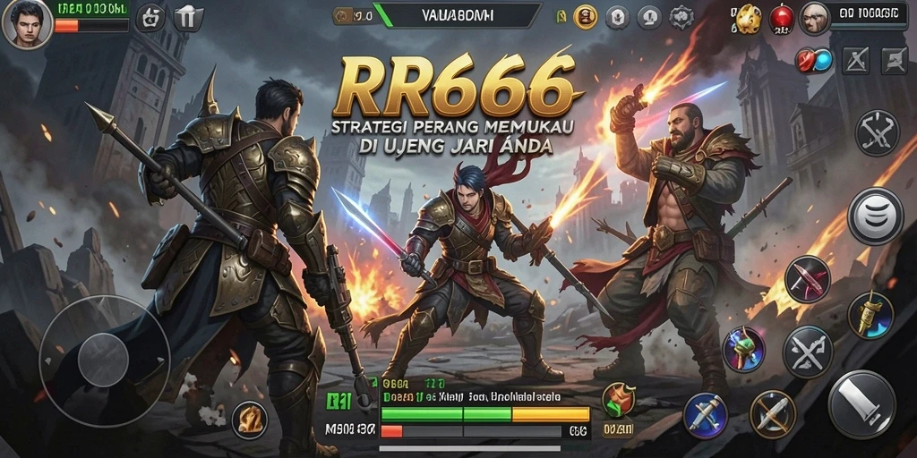 Tampilan gameplay strategis yang mendebarkan dari RR666.
