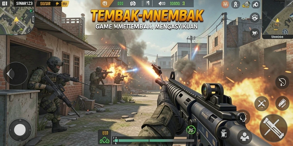 Gameplay mendebarkan di SINAR123 dengan aksi tembak-menembak.