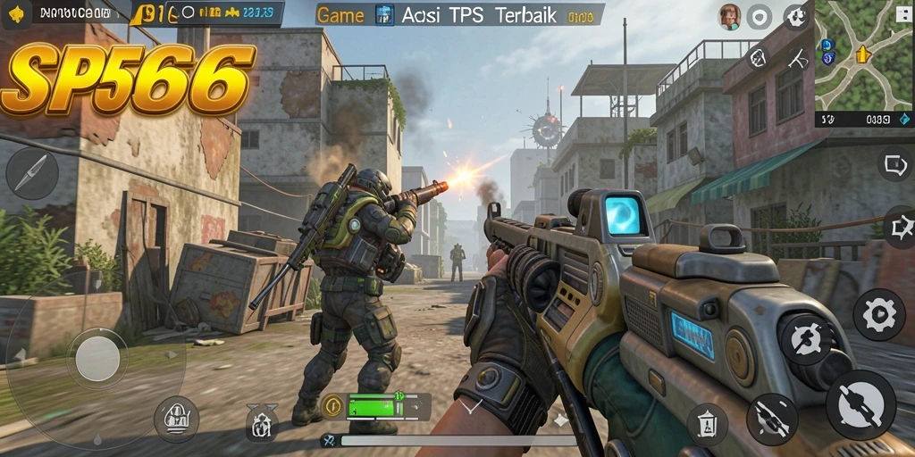 Tampilan gameplay mendebarkan dari SP666 dengan aksi tembak-menembak yang seru.