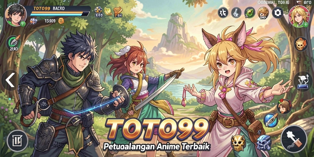 Tampilan menarik dari gameplay TOTO99 penuh karakter Anime.