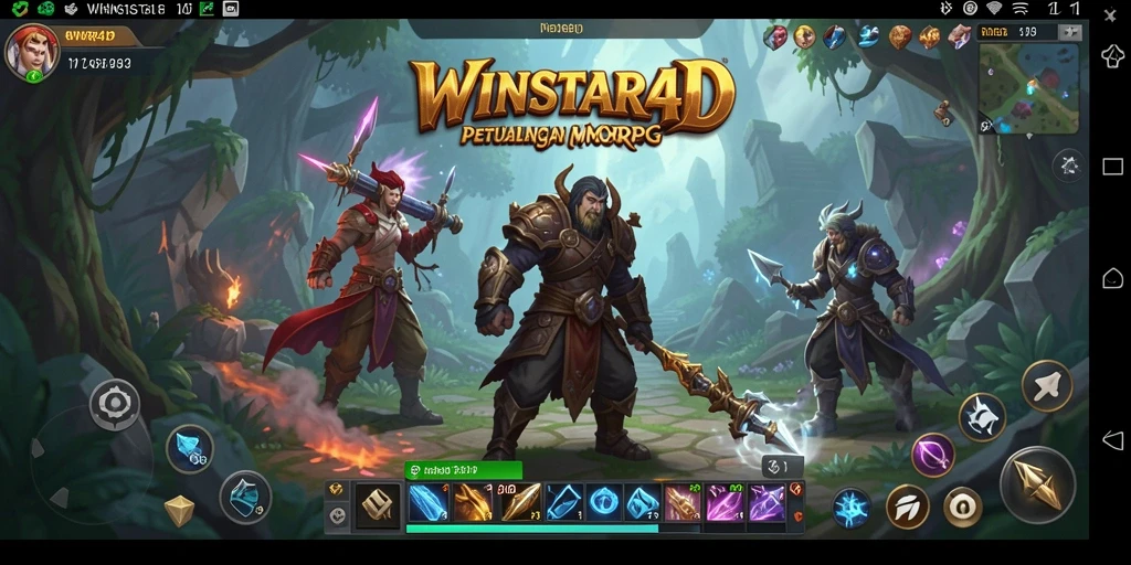 Screenshot gameplay <strong>WINSTAR4D</strong> menunjukkan aksi seru dalam dunia MMORPG.