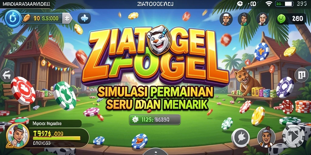 Screenshot ZIATOGEL yang menampilkan gameplay simulasi yang menarik.