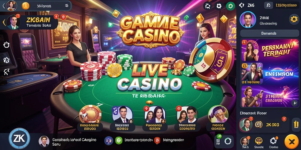 Tampilan gameplay menarik dan dealer profesional di ZK6.
